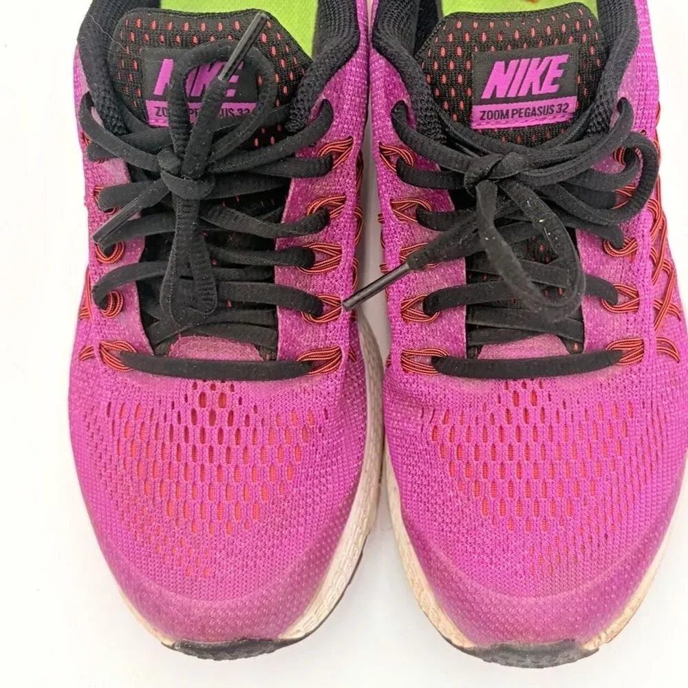 Nike Zoom Pegasus 32 Shoes Youth 5.5Y Pink Black Running 759972-508